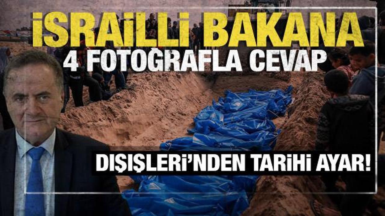 Türkiye'den İsrailli Bakana 4 fotoğrafla cevap!